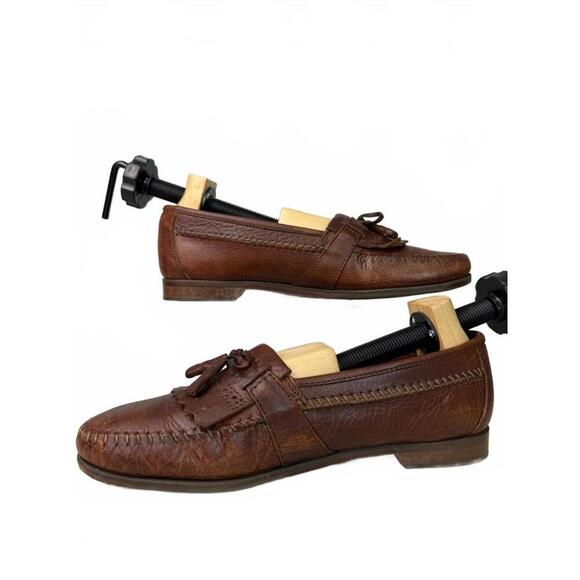 Vito Rufalo Mens Loafers Kiltie Tassels All Leather US 10 Made in Italy - Picture 2 of 9
